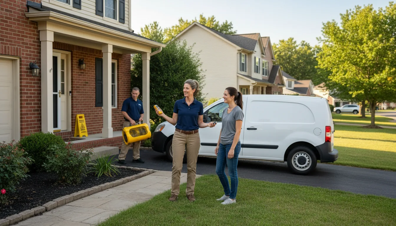 Residential water damage restoration in Buckatunna, MS